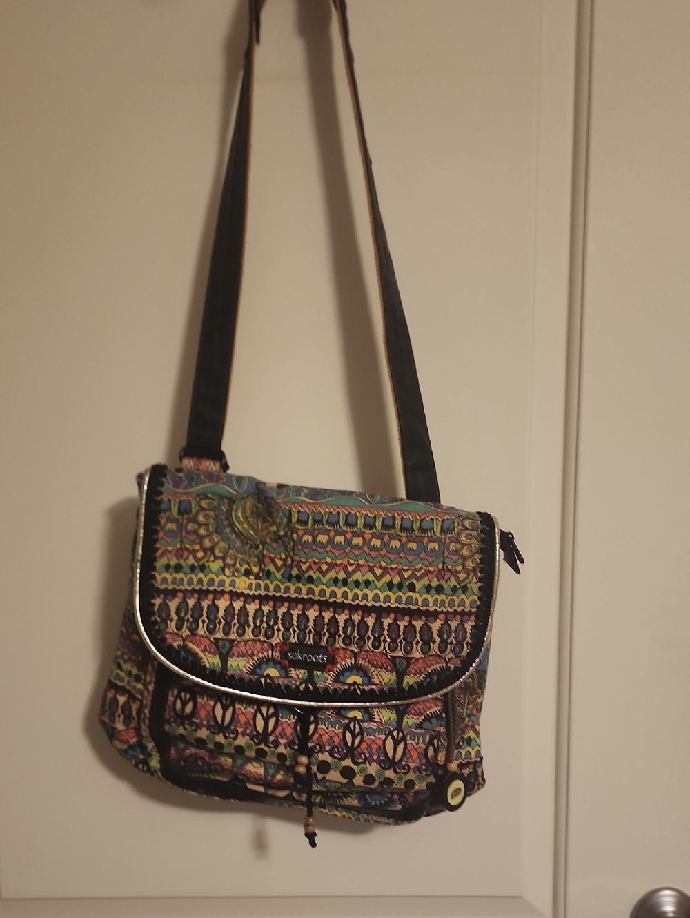 SAKROOTS Multicolor Patterned Crossbody Shoulder Bag